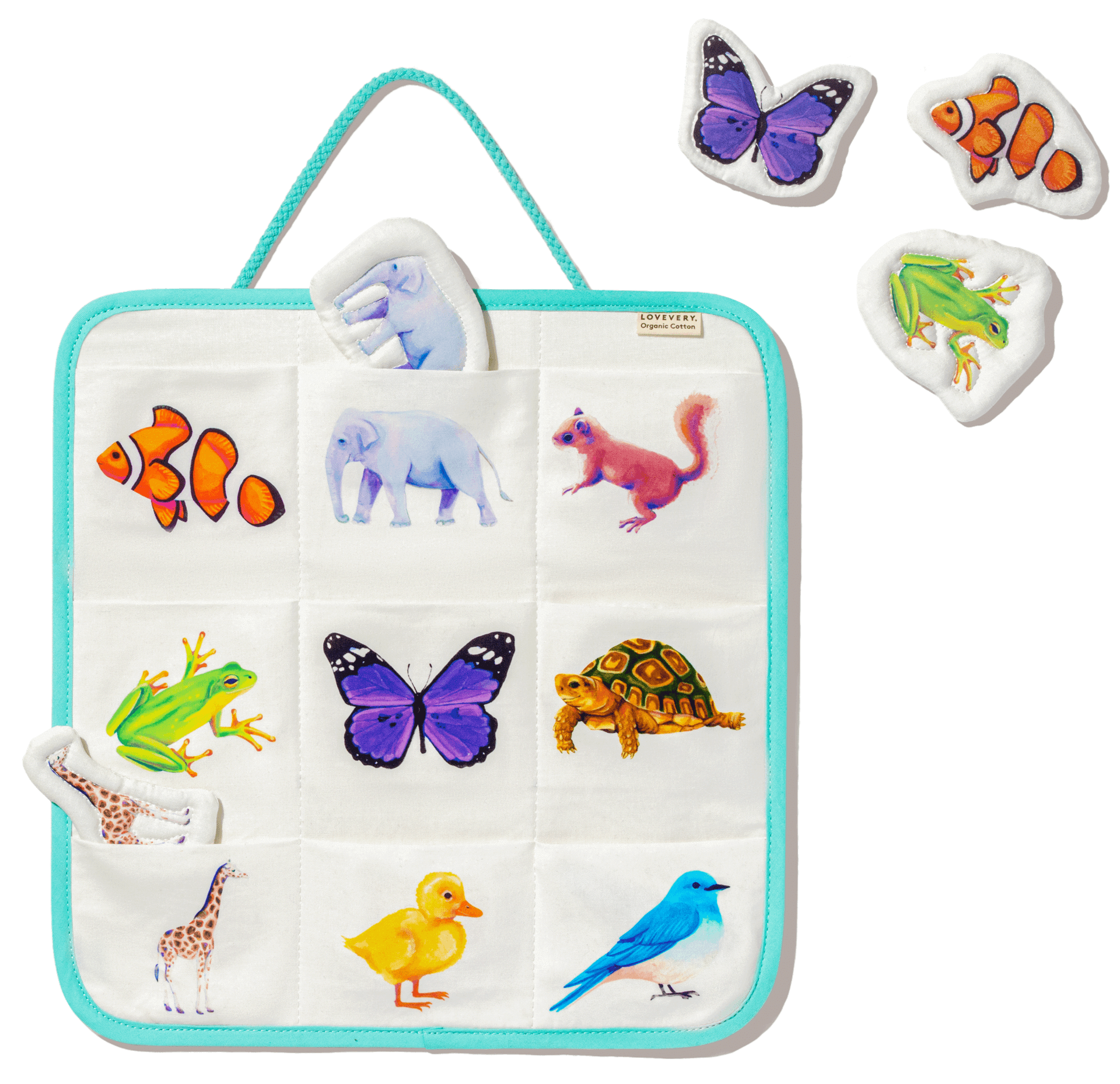 Quilted Critter Pockets from The Realist Play Kit